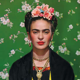 Nickolas Muray, Frida Kahlo on white bench, 1938 - detail